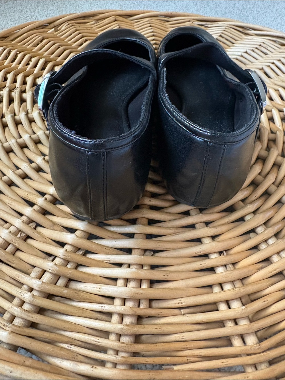 Old Navy Black Jack Mary Jane Ballet Flats Square Toe Adjustable Strap Size 8 - Picture 7 of 9